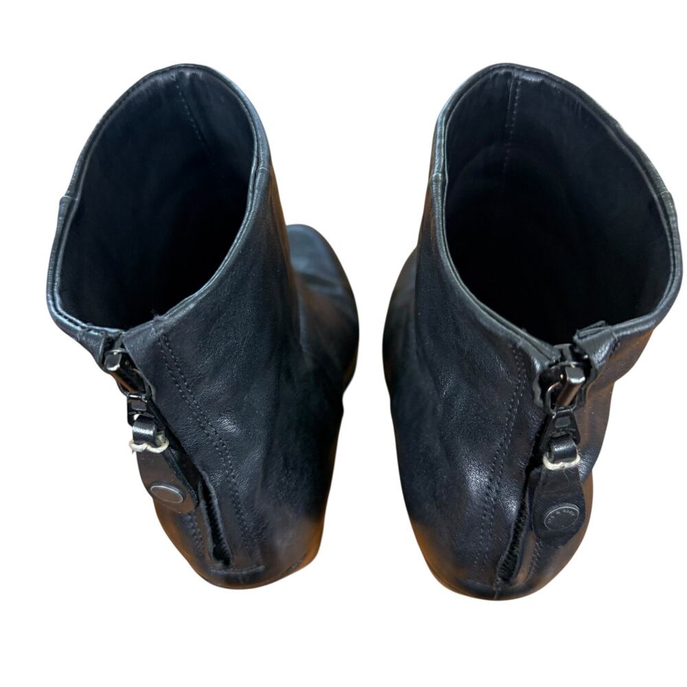 Rag & Bone Newbury Black Chunky High Heel Leather Ankle Booties Boots Shoes 8.5 - Picture 10 of 16